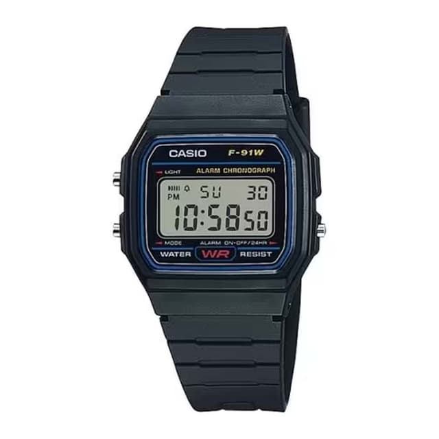 Casio F-91W-3HDG Unisex Digital Watch Black
