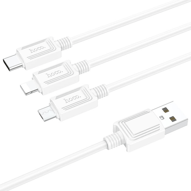 Hoco X74 3-in-1 Charging Cable iP+Micro+Type-C