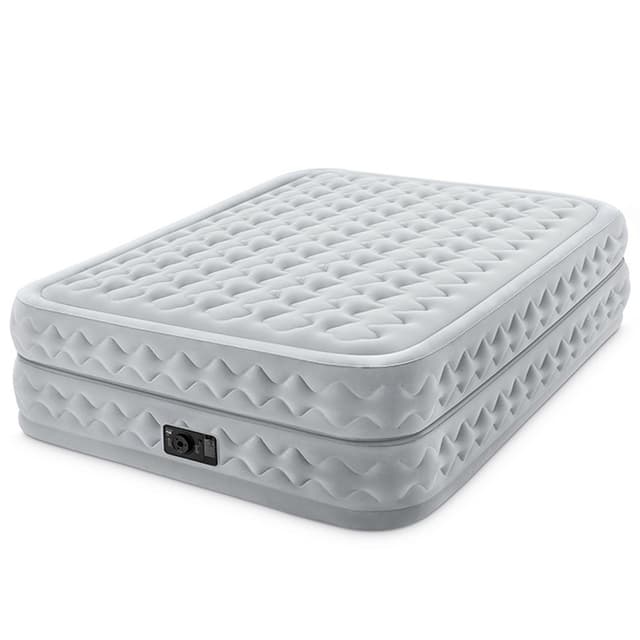 Intex 64490 Queen Air Flow Airbed Inflatable Mattress with Fiber Tech
