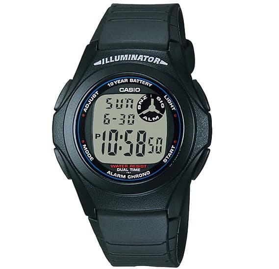 Casio F-200W-1ADF Silicone Digital Watch for Men Black