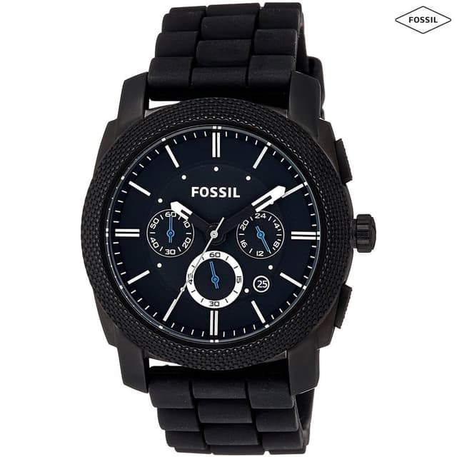 Fossil Chronograph Silicone Band Machine Watch For Men - FS4487