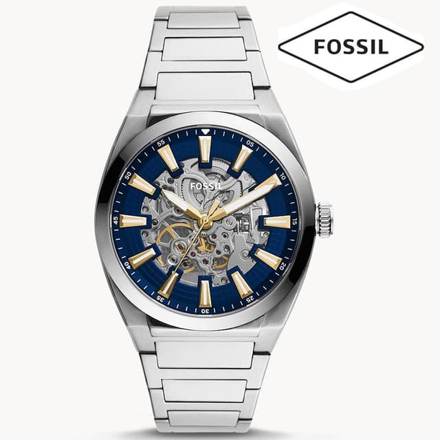 Fossil ME3220 Everett Automatic Stainless Steel Watch Silver