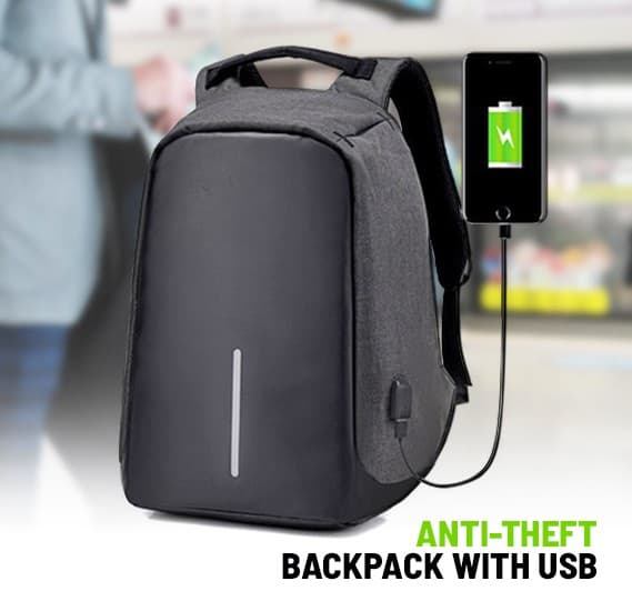 Anti-Theft Backpack with USB Port