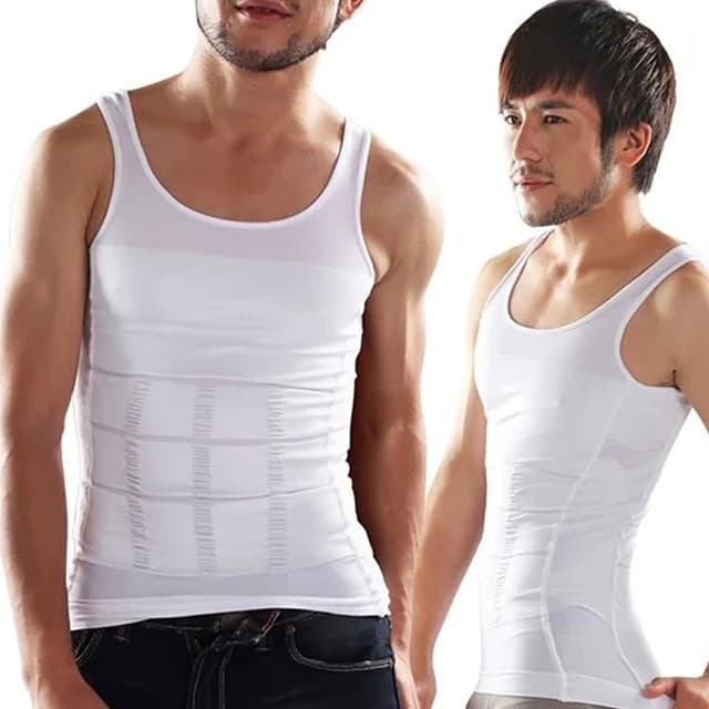 Slim N Lift Slimming Shirt For Men-White, Small