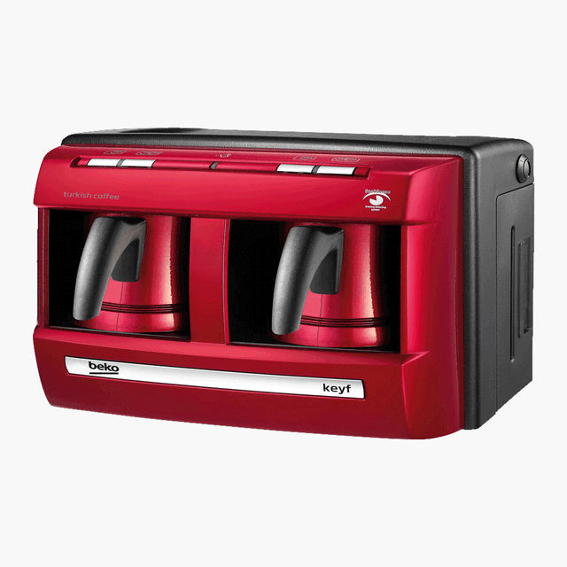 Turkish Coffee Machine BKK2113P Double Jug 1200W 4 Cups Cook Sense Aluminium Pot One Touch Control Lack Of Water Indicator SpinJet AntiSpill
