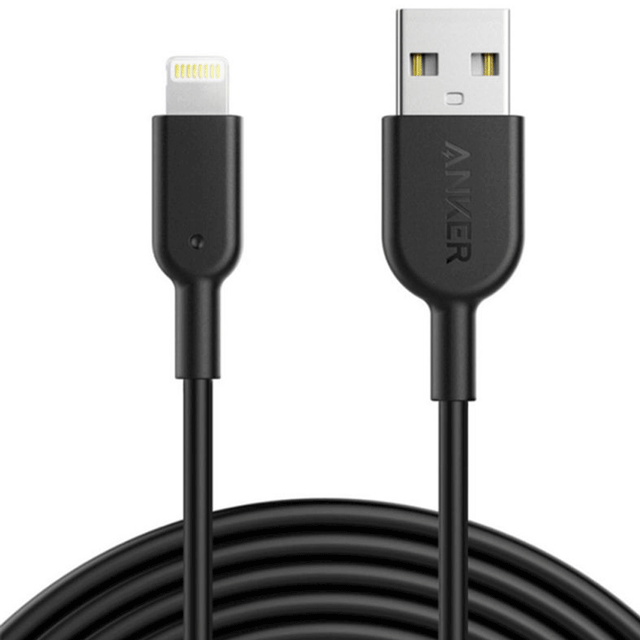 Anker Powerline II Lightning USB Cable 10feet Black, A8434H11