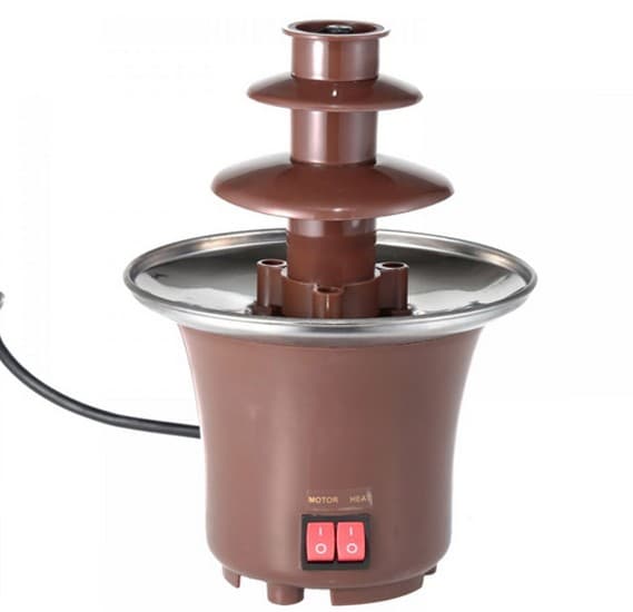 3 Tier Mini Chocolate Fondue Fountain, Brown