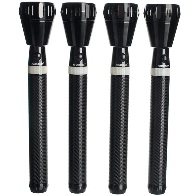 Olsenmark OMFL2810 Rechargeable LED Flash Light, 4 Pcs