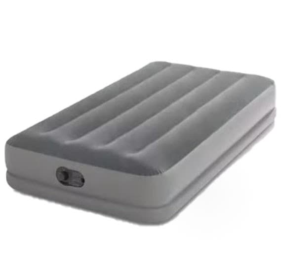 INTEX Dura Beam Prestige Airbed With Fastfill USB Pump Twin Size PVC Light/Dark Grey 191 X 99 X 30cm,  64112