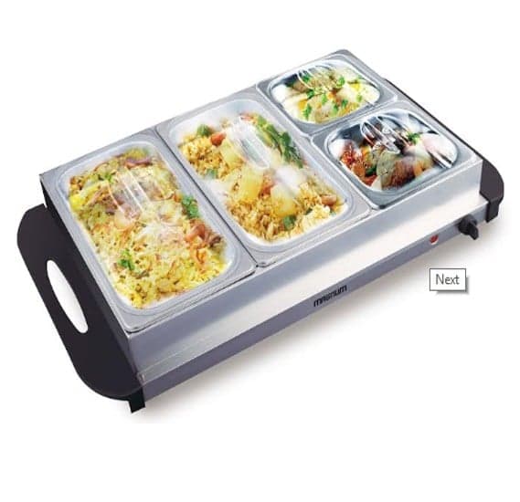 Magnum 4 Large Tray Family Buffet Food Warmer