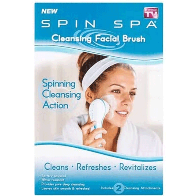 Spin Spa Cleansing Facial Brush White Or Blue