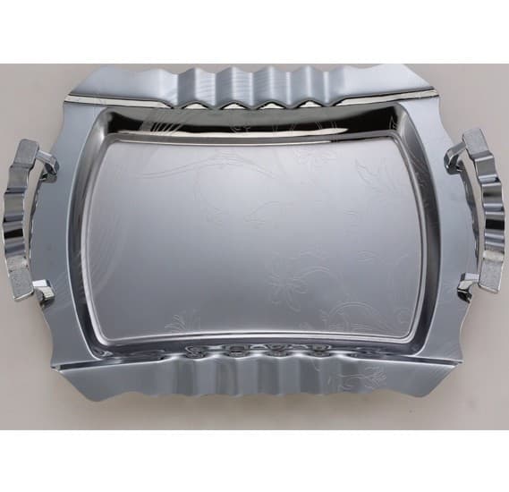 Dessini Stainless Steel Tea Tray Square Shape, Silver