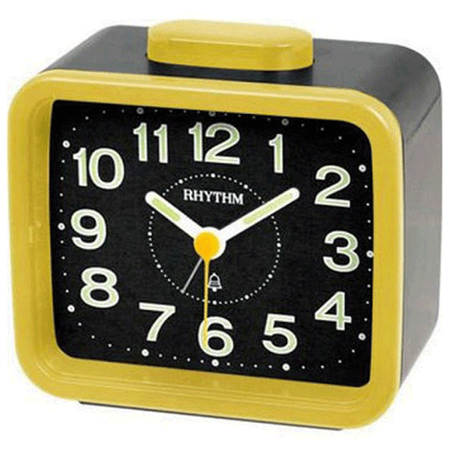 Rhythm Decorative Analog Bell Alarm Clock, CRA637WR33