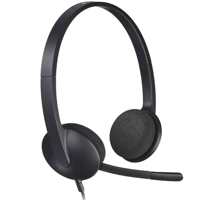 Logitech H340 Wired Stereo Headphones, Black