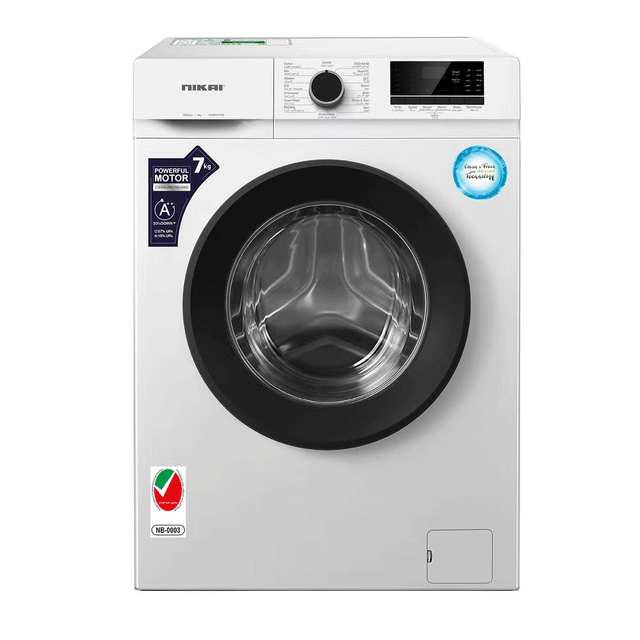 Nikai NWM701FN9 Front Load Fully Automatic Washing Machine 7 kg White