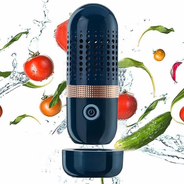 Portable Multifunctional Vegetable Cleaning Machine Capsule Automatic Cleaner Scrubber Wireless Charging