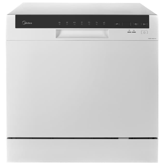 Midea WQP8-3802F-S Dishwasher 7 Programs 8 Settings Self Cleaning Table Top Silver