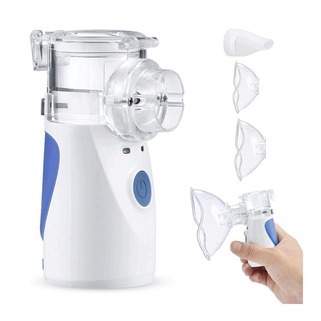 Portable Nebulizer, Nebulizer Machine for Adults and Kids of Cool Mist, Handheld Mesh Nebulizer with Two Working Modes, Used Indoors and Outdoors