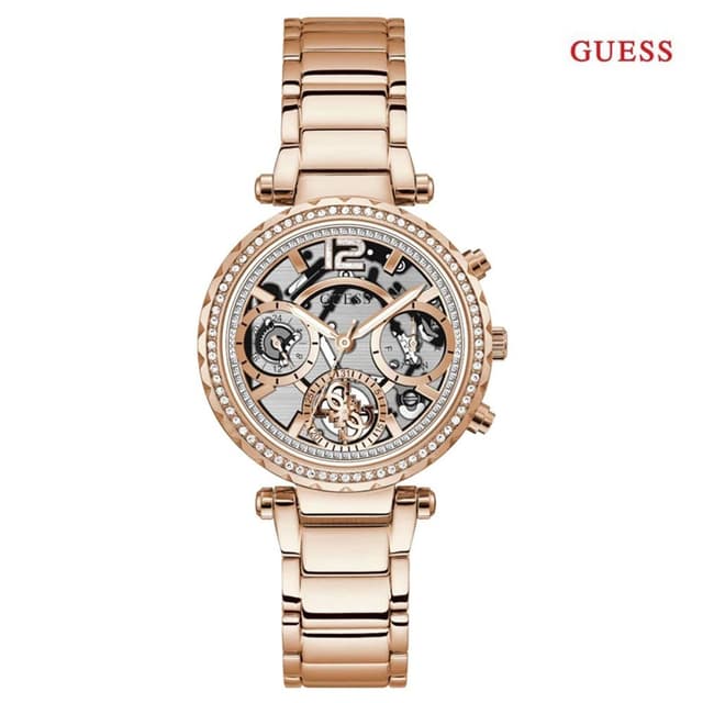 Guess Women  Solstice  Stainless Steel Analog Watch  Rose Gold -  GW0403L3