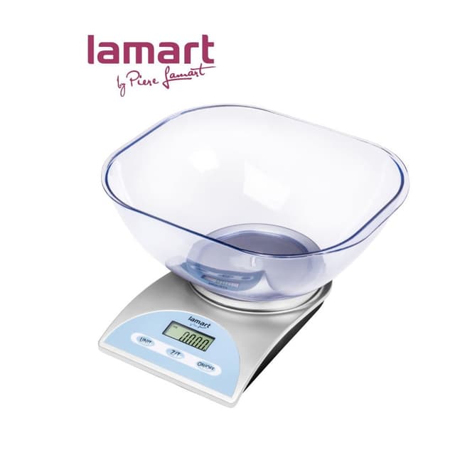 Iamart LT4-LT7033 Kitchen Scale with Deep Bowl Silver