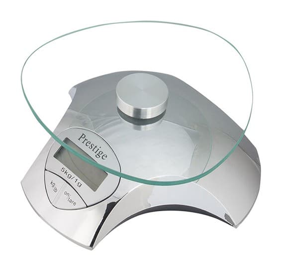 Prestige Digital Scale 5 KG | weighing top plate glass | easy to wipe clean PR8017