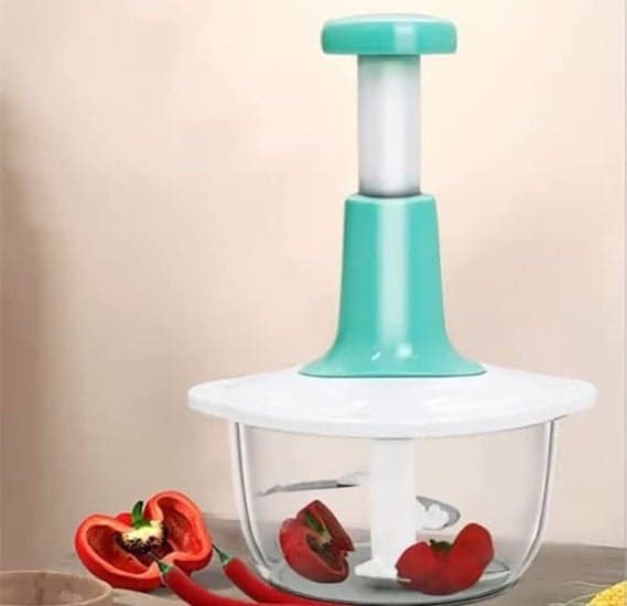 Generic Vegetable food chopper,Handy Manual Chopper,Non-Electric Food Processor & blender with Stainless Steel Blades 2L