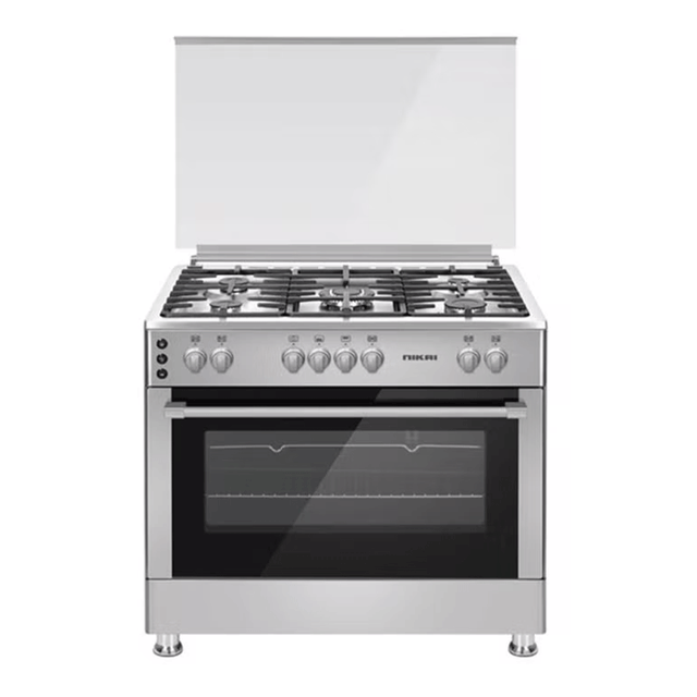 Nikai U9066FSSPTN10 5 Burner Gas Cooker Silver