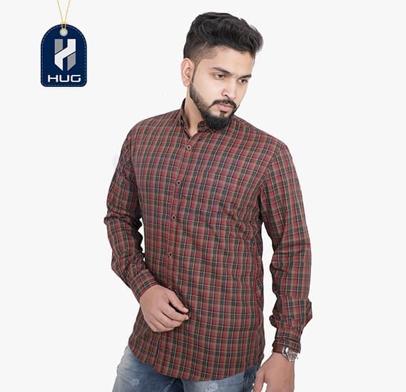 HUG Mens Casual Shirts OCRD0107