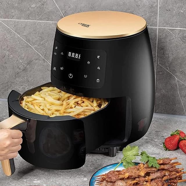 Cyber Silver Crest Multifunctional Digital Touch Air Fryer 6L 2400W Black