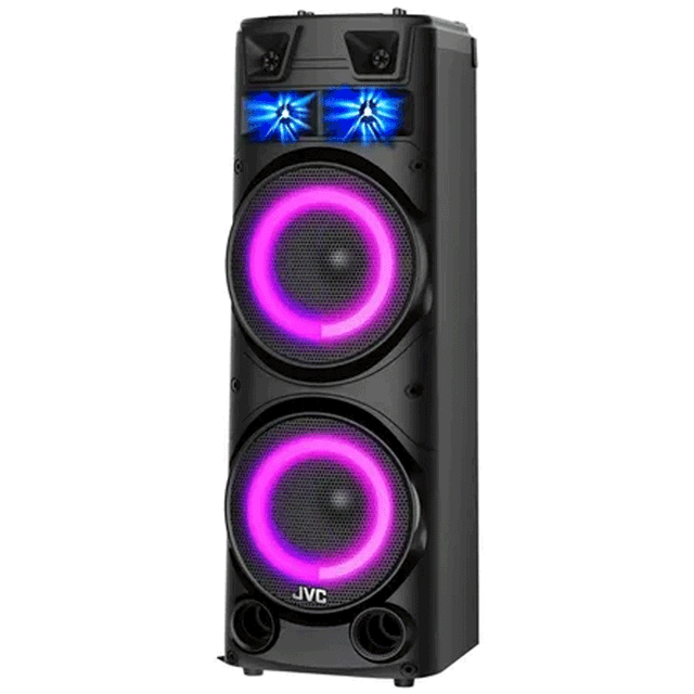 JVC Portable Bluetooth Party Speaker with Wireless Mic and Remote Control XS-N7222PB Black