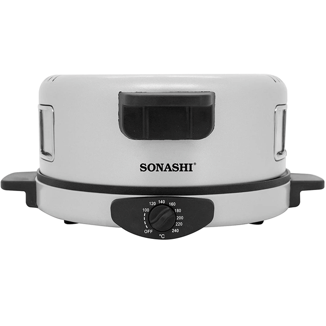 Sonashi 2 in 1 Arabic Bread & Pizza Maker 1800 Watts, SABM-863