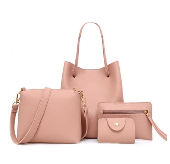4 Pcs Women Hand Bag Set WB19-01 - Pink