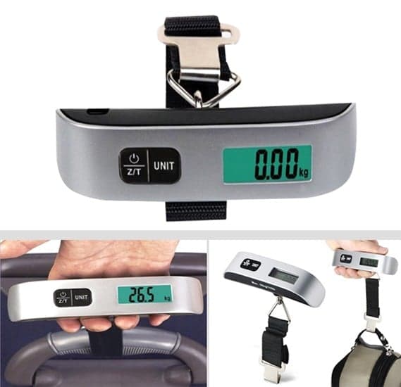 Electronic Luggage Scale Silver, Capacity 50 kg