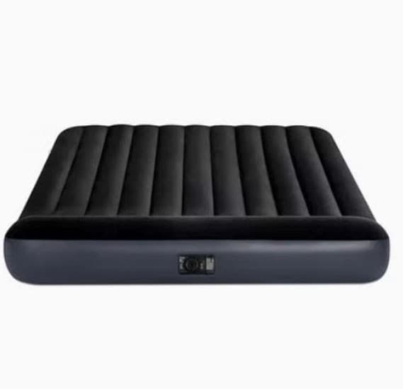 INTEX Durabeam Queen Pillow Rest Classic Airbed W/E Pump Black,  64150