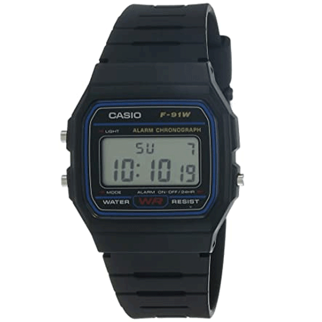 Casio F-91W-1DG Mens Digital Watch Vintage Collection Resin Band