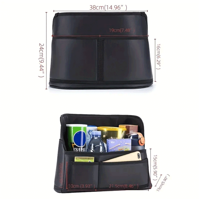 Car Center Armrest Box Storage Bag Car Seat Back Hanging Storage Bag, Multi functional Storage Bag Hanging Between Car Seats
