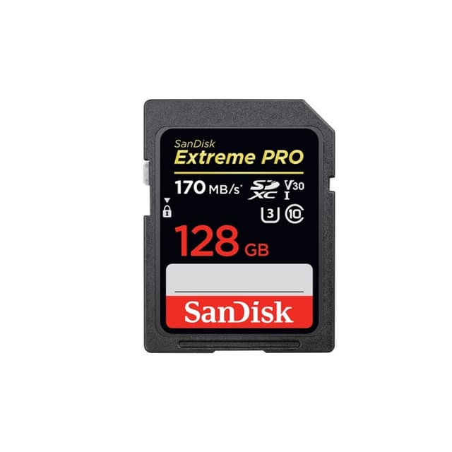 SanDisk SDSDXXY-128G-GN4IN 128GB Extreme PRO SD Card 170MB/s Black