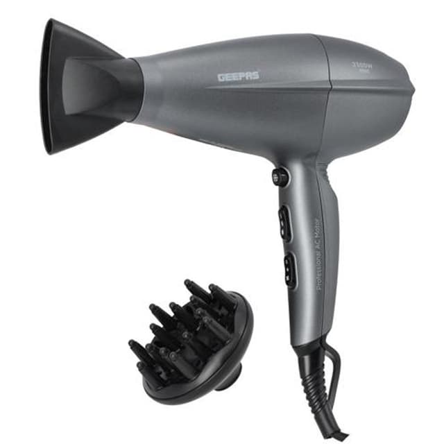 Geepas GHD86052 Hair Dryer Styling Concentrator Grey