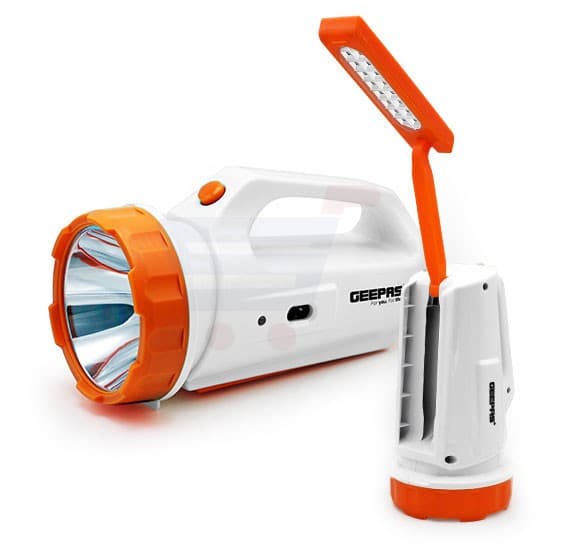 Geepas Rechargeable Search Light with LED Lantern - GSL5575