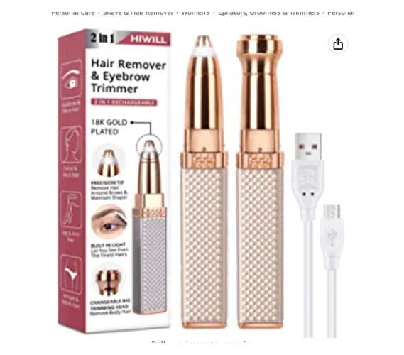  2 IN 1 Facial and eyebrow hair remover