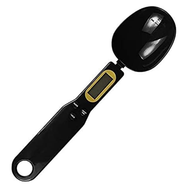 Digital Food Spoon Scale 500g/0.1g Electronic Kitchen Measuring Spoon Scale, Hi-Def LCD Display, Accurately Precise Digital Kitchen Scale Black