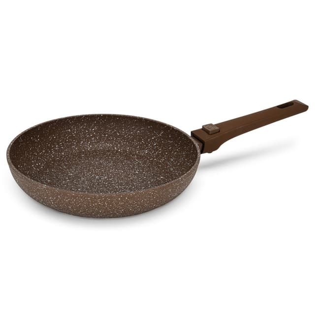 Fissman 4373 Frying Pan With Detachable Handle Black Cosmic Series Professional Non Stick Coating Platinum With Induction Bottom Black 28x5.4cm