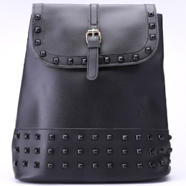 First Lady 266 High Quality Synthetic Leather PU Fashion Backpack For Women Black 
