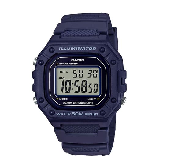 Casio Standard Youth Digital Watches Navy Overseas Model -  W-218H-2AVDF
