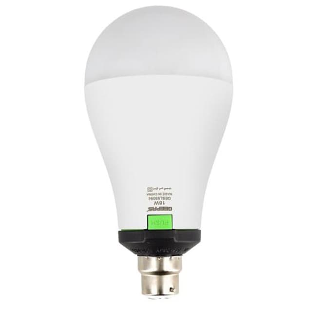 Geepas GESL55094 Rechargeable LED Bulb 18W White