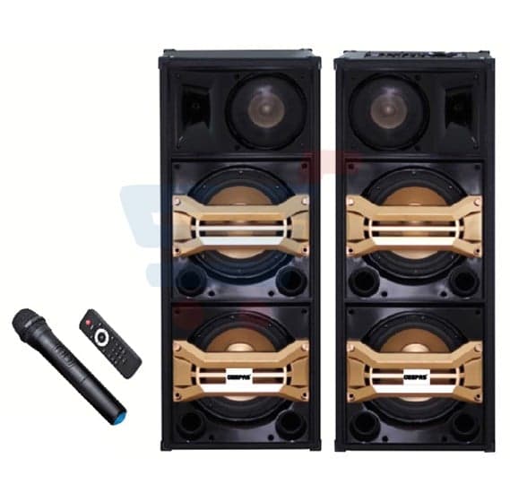 Geepas GMS8517 2.0 Channel Professional Bookshelf Speakers with Bluetooth Black