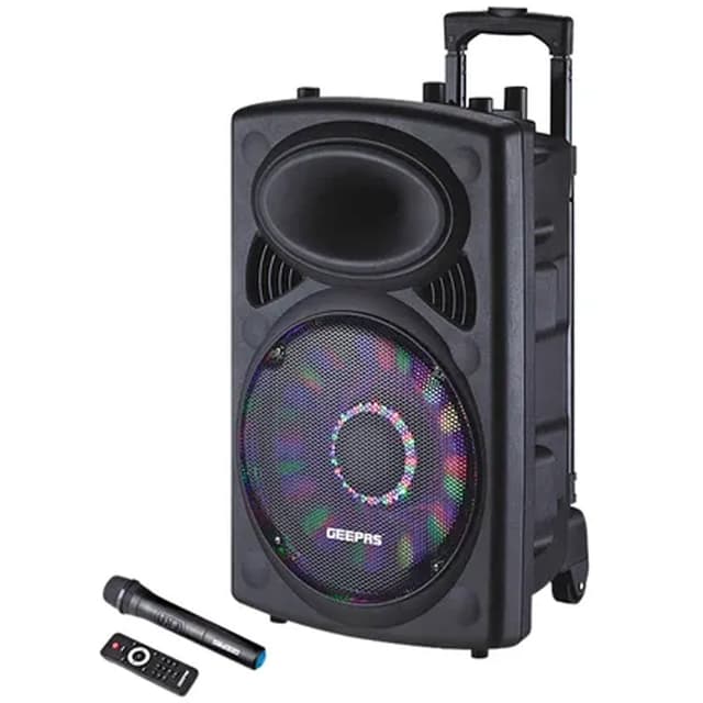 Geepas GMS8519 Rechargeable Trolley Speaker Black