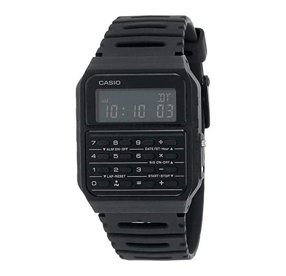 Casio CA-53WF-1BDF Calculator Digital Black Watch Black Dial Unisex