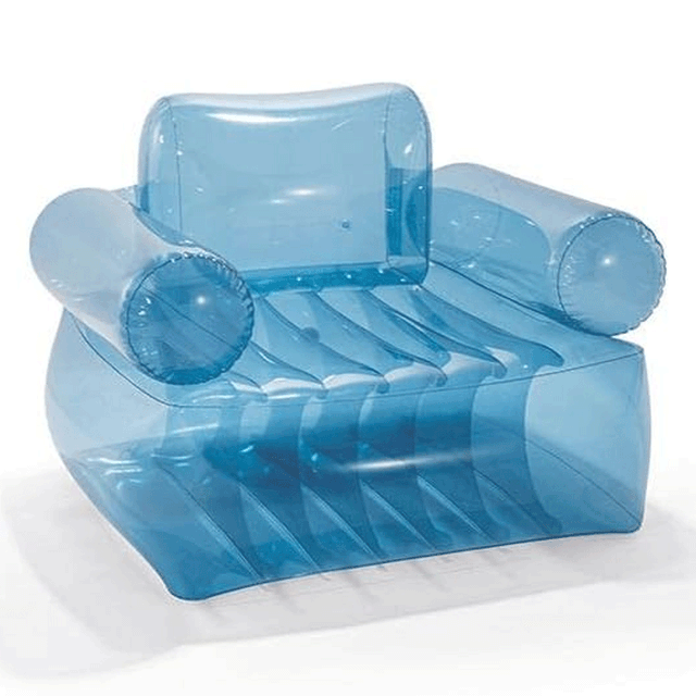 Intex Blue Clear Chair Inflated Size 109 x 107 x 79 cm 66503NP