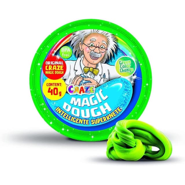 CRAZE Magic Dough | Soft, Stretchable, and Reusable Modelling Dough for Creative Play and Sensory Fun - Pineapple 40g 15728